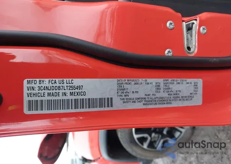 2020 Jeep Compass Trailhawk 4X4 z USA, uszkodzony, nr VIN 3C4NJDDB7LT255497